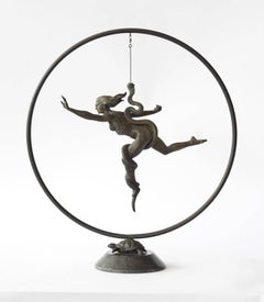 "Eve on a Turtle I" - Contemporary Bronze Figurative Sculpture - Bernini