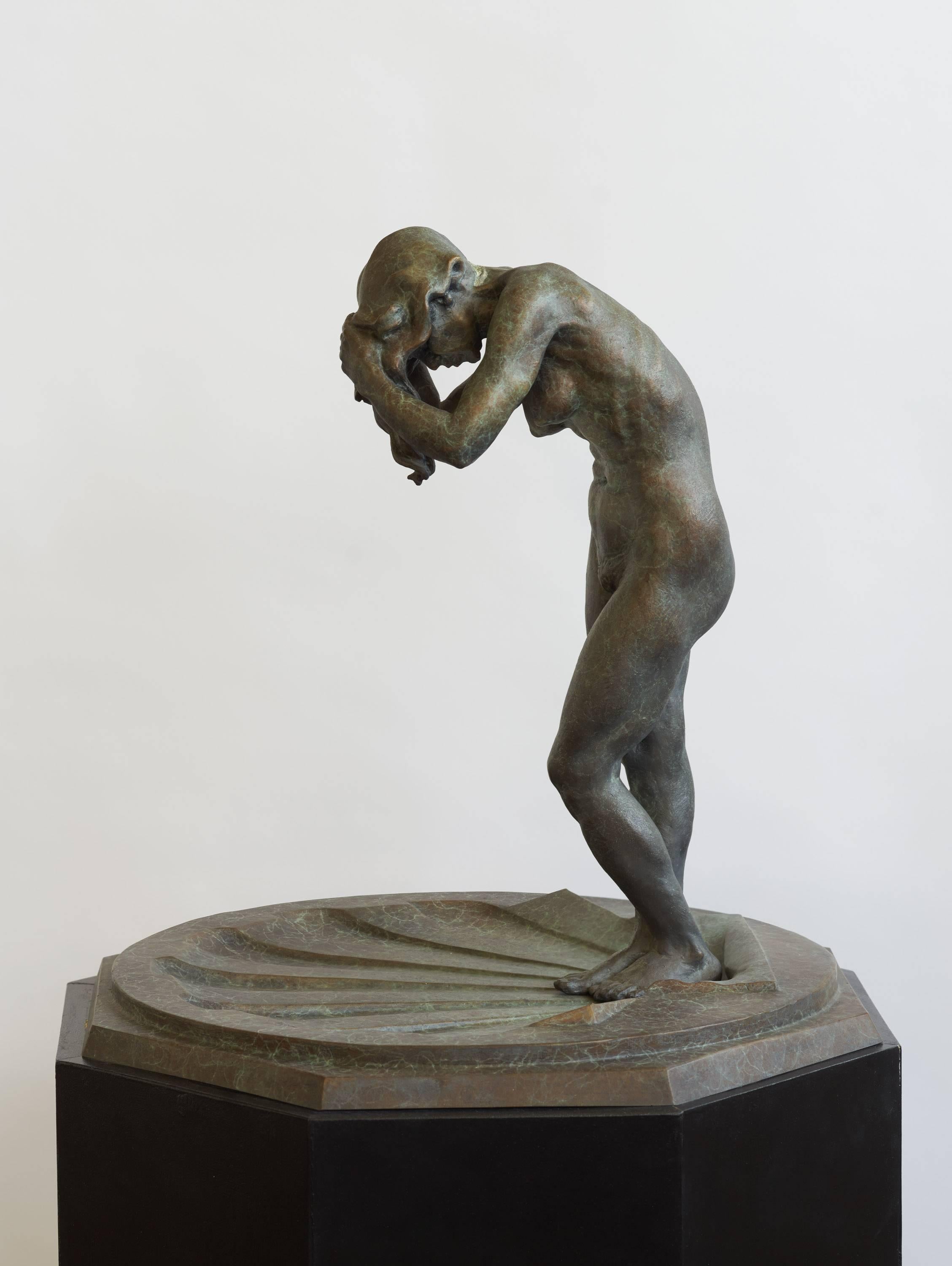 Raymond Kaskey Nude Sculpture - "Fountain" - Contemporary Bronze Figurative Sculpture - Bernini