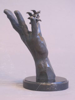 "Hand of NOAA" - Contemporary Bronze Figurative Sculpture - Bernini