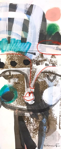 Abstract Portrait Drawings and Watercolors