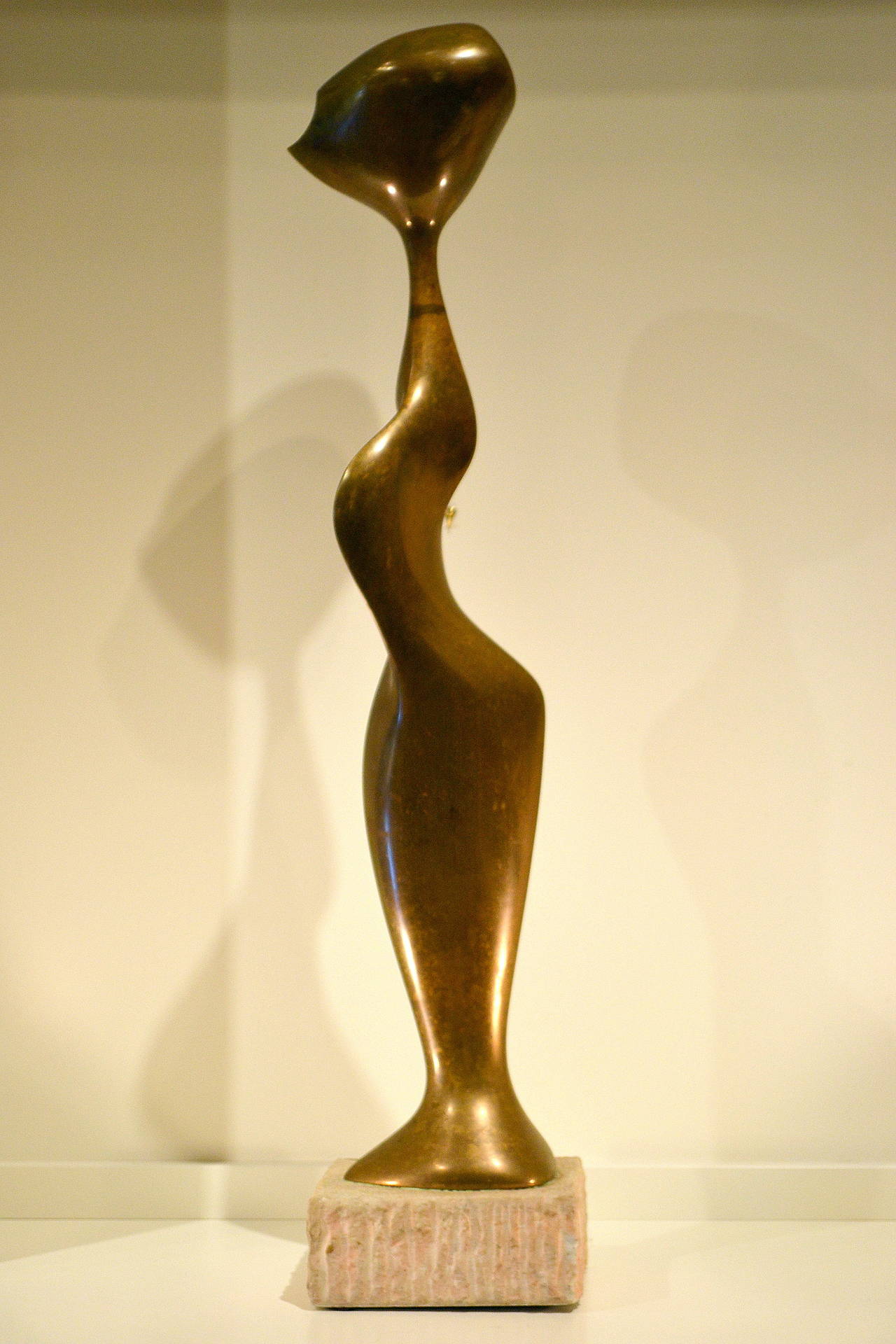 Untitled (brass, 1970) - Gold Abstract Sculpture by Joel Perlman