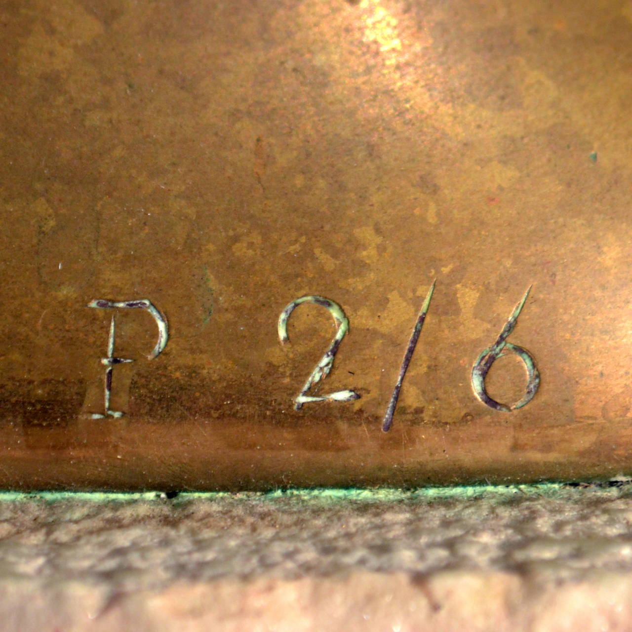 Cast bronze
Initialed and numbered 