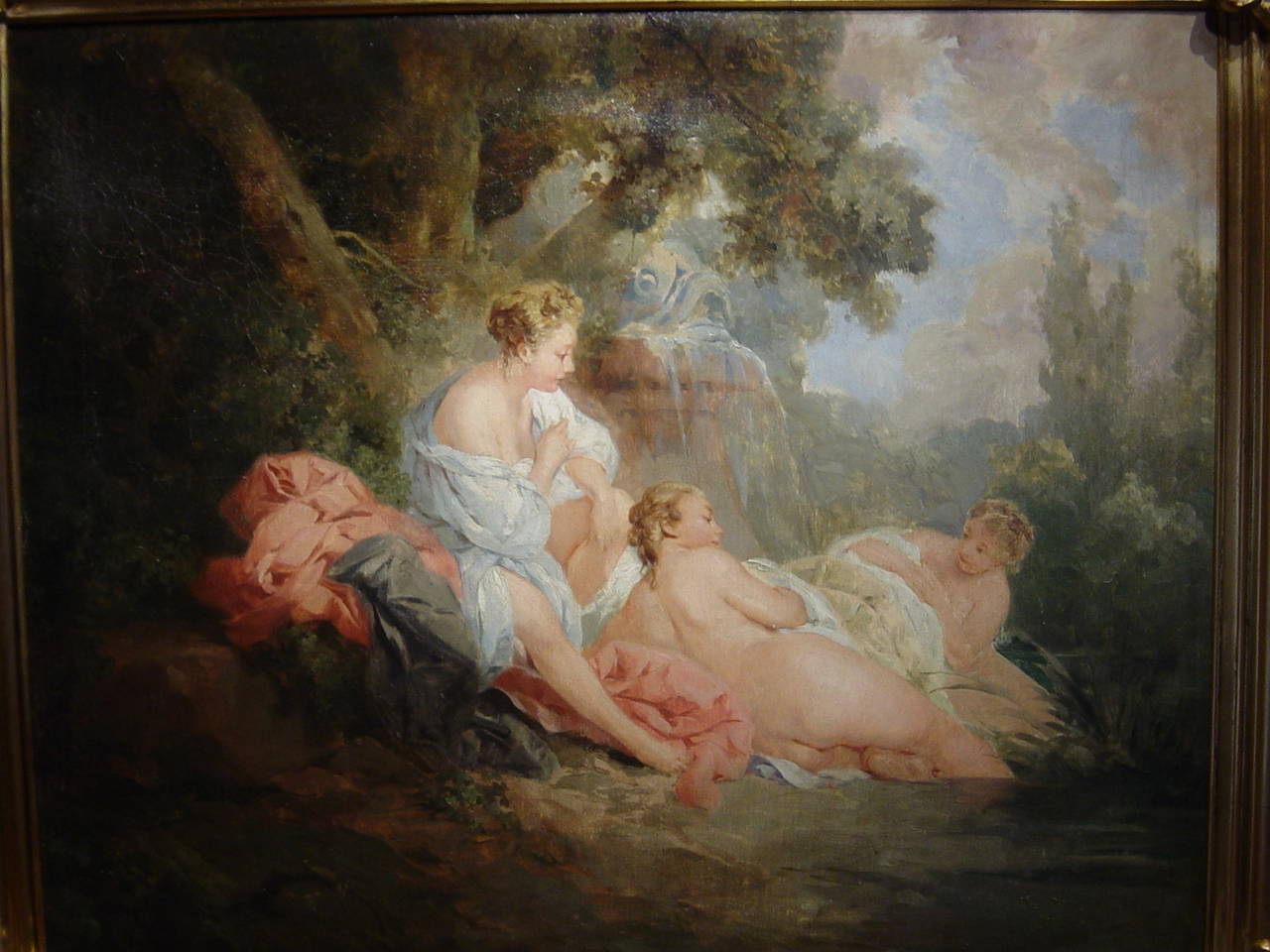 Les quatre saisons : été - Noir Nude Painting par Unknown