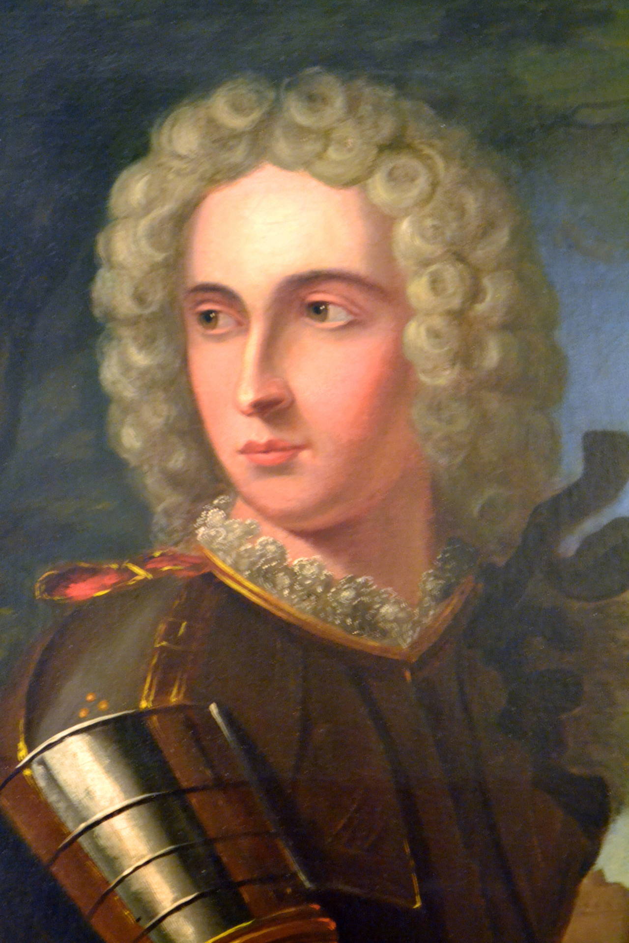 Portrait of a Gentleman Wearing Armor - Painting by Unknown