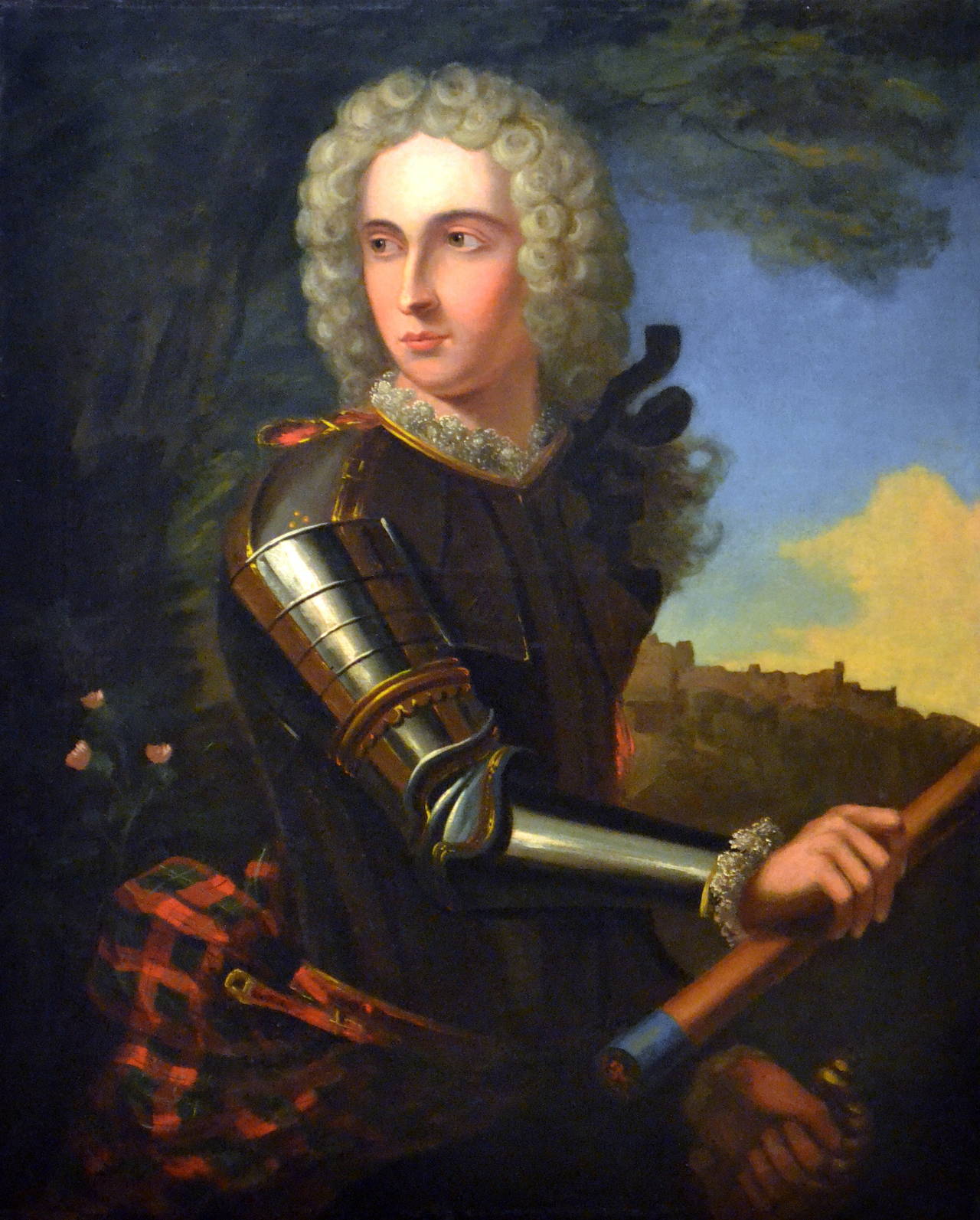 Unknown Portrait Painting - Portrait of a Gentleman Wearing Armor