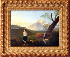 Shepherd with Animals near Mount Vesuvius