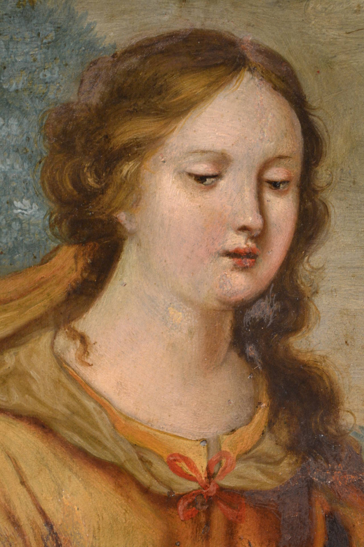 Saint Agnes of Rome with a Lamb - Painting by Unknown