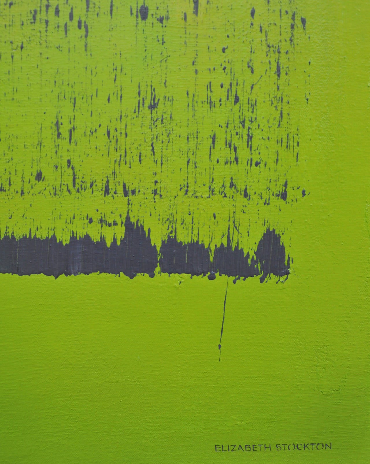 Lime Grey - Painting by Elizabeth Stockton