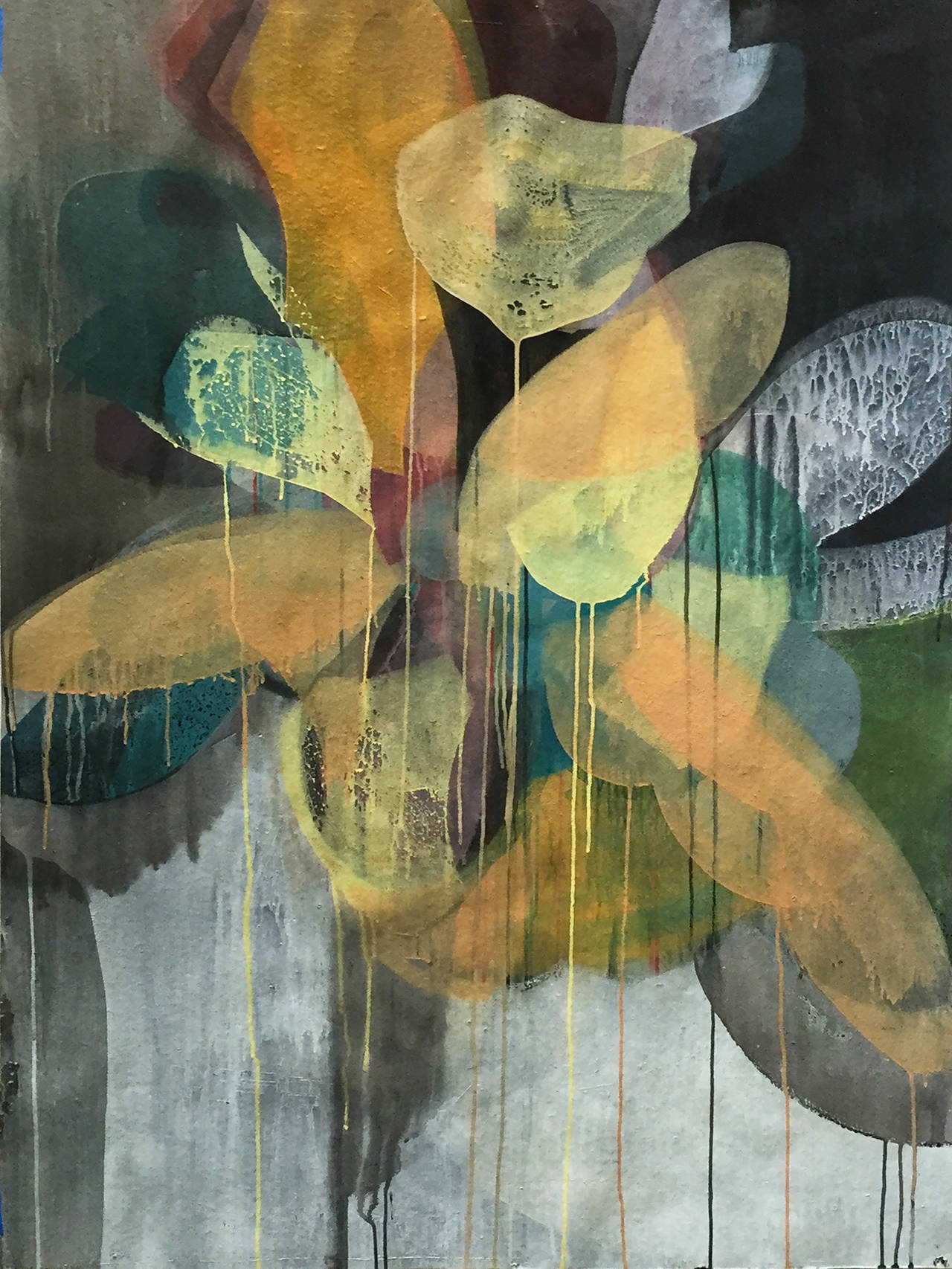 Katherine Sandoz Abstract Painting - Casar Peony