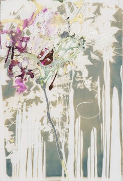 Psychic Garden (Meteor) - botanical - cyanotype - ethereal - colorful