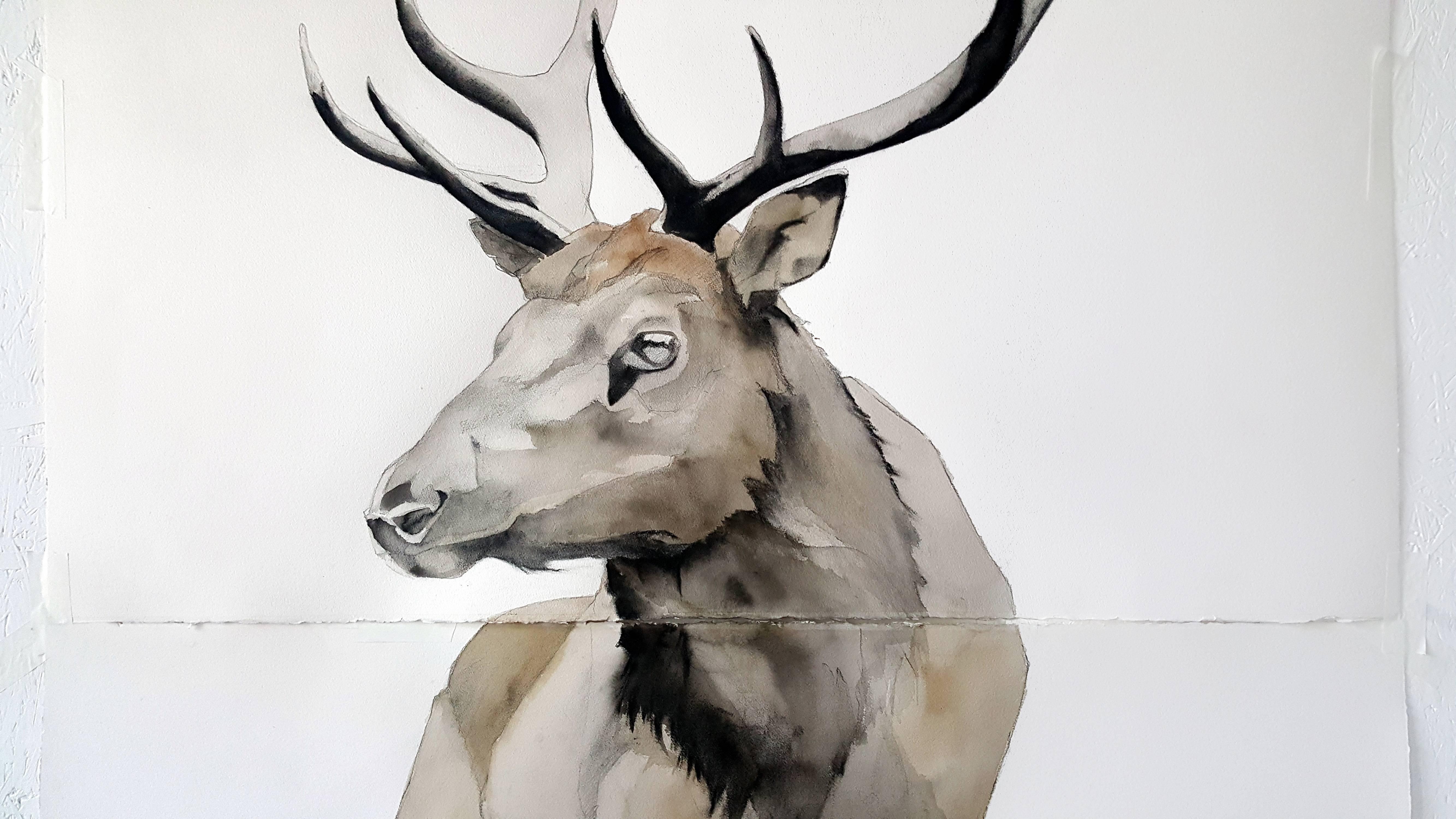 Elk - Art by Heather Lancaster