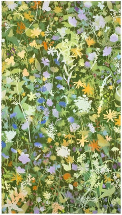 « A Little Drive » - paysage naturaliste, botanique, en couches, verdoyant