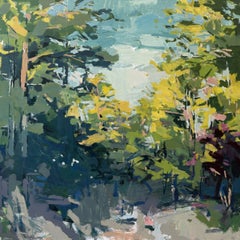 'Camellia' - abstract landscape - painterly - contemporary impressionism