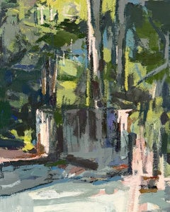 « Fence » - paysage abstrait - style pictural - impressionnisme contemporain