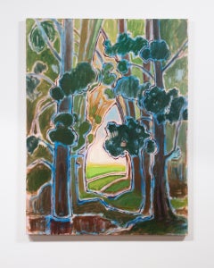 "Prato" - paesaggio, impressionista, sagoma, alberi, foresta