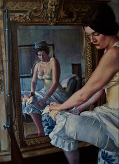 "O Miroir" - Contemporary History Painter - American Realist - Vermeer