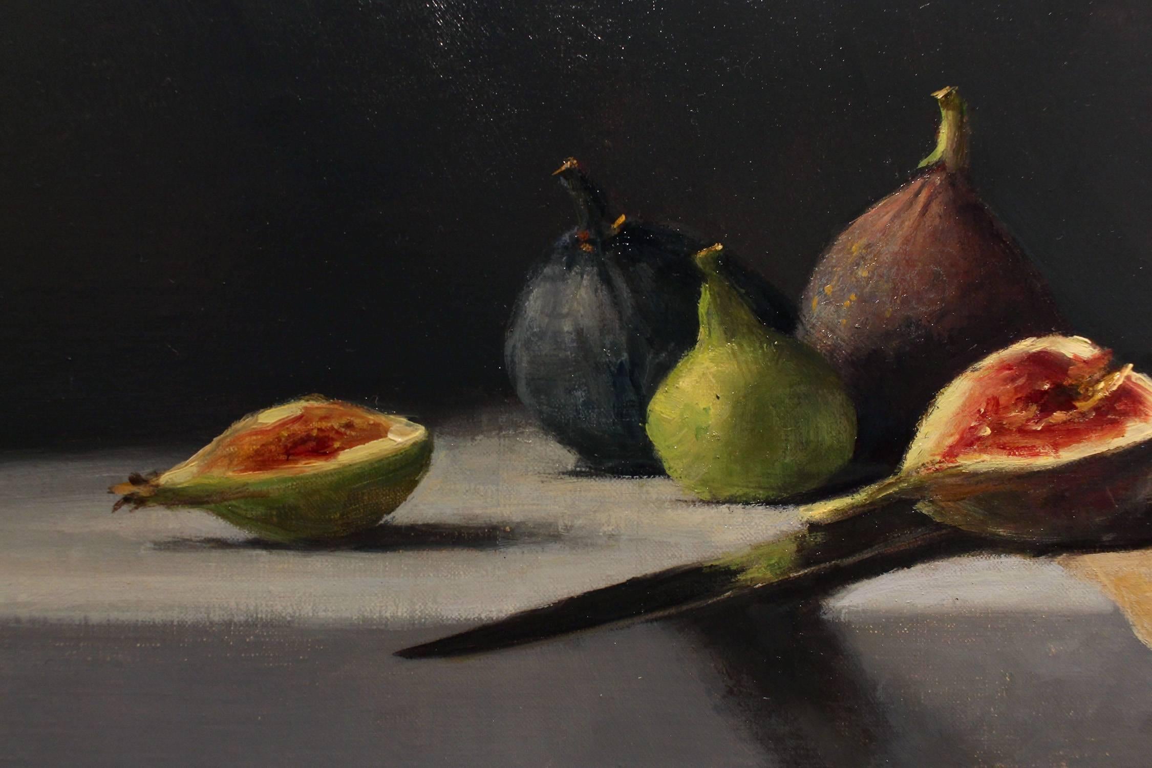 L’Explorateur and Figs - Painting by Sarah Lamb