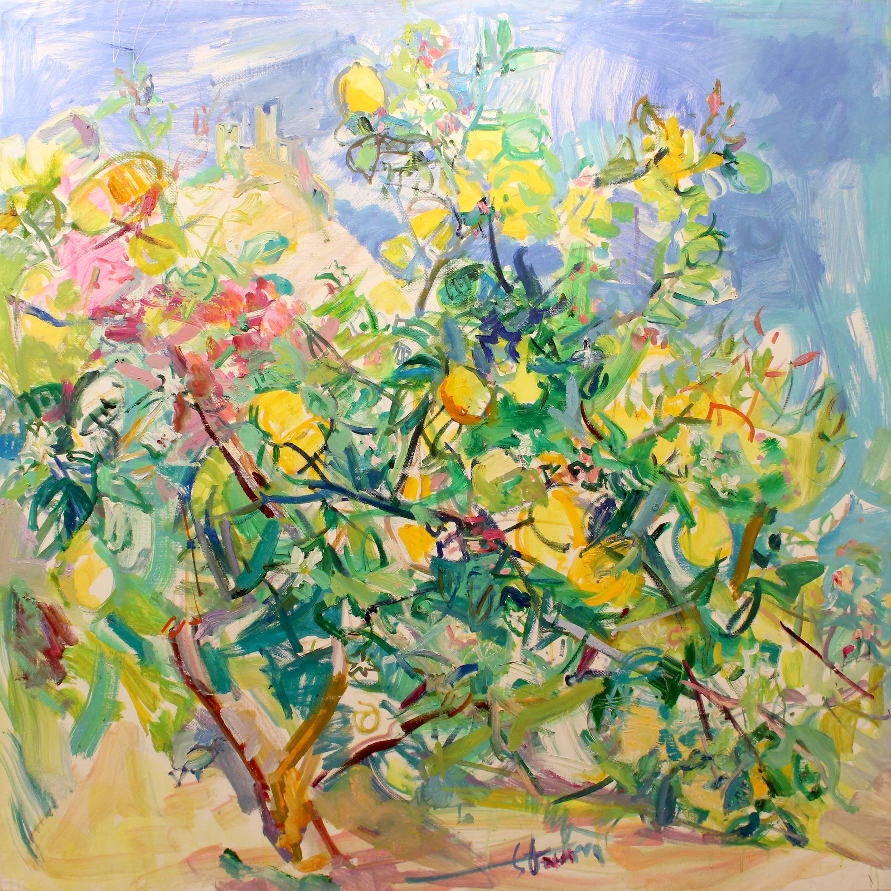 Sonia Grineva Landscape Painting - Lemon Trees