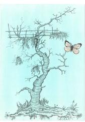 Gnarled Tree with Butterfly