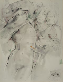 "Enthüllung (The Unveiling)" signed lithograph by artist Gabriele Mierzwa