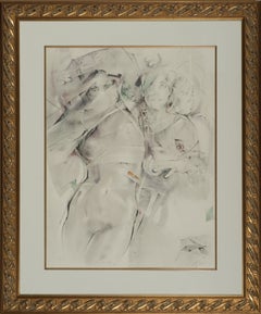 "Enthüllung (The Unveiling)" signed lithograph by artist Gabriele Mierzwa