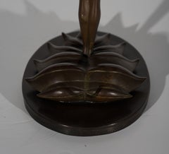 "Autumn" limited edition bronze sculpture of female figure by the artist Erte