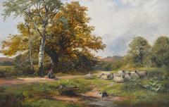 A Scene near Ticknall, Derbyshire, oil on canvas