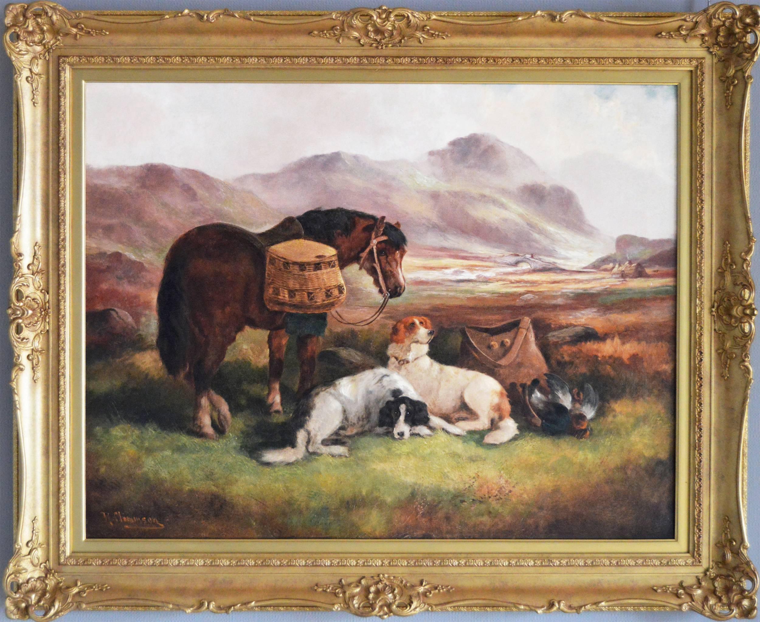 Robert Cleminson Animal Painting - The Day’s Bag, oil on canvas