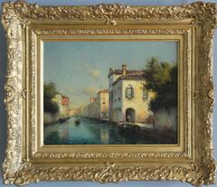 A Venetian Backwater, oil on canvas