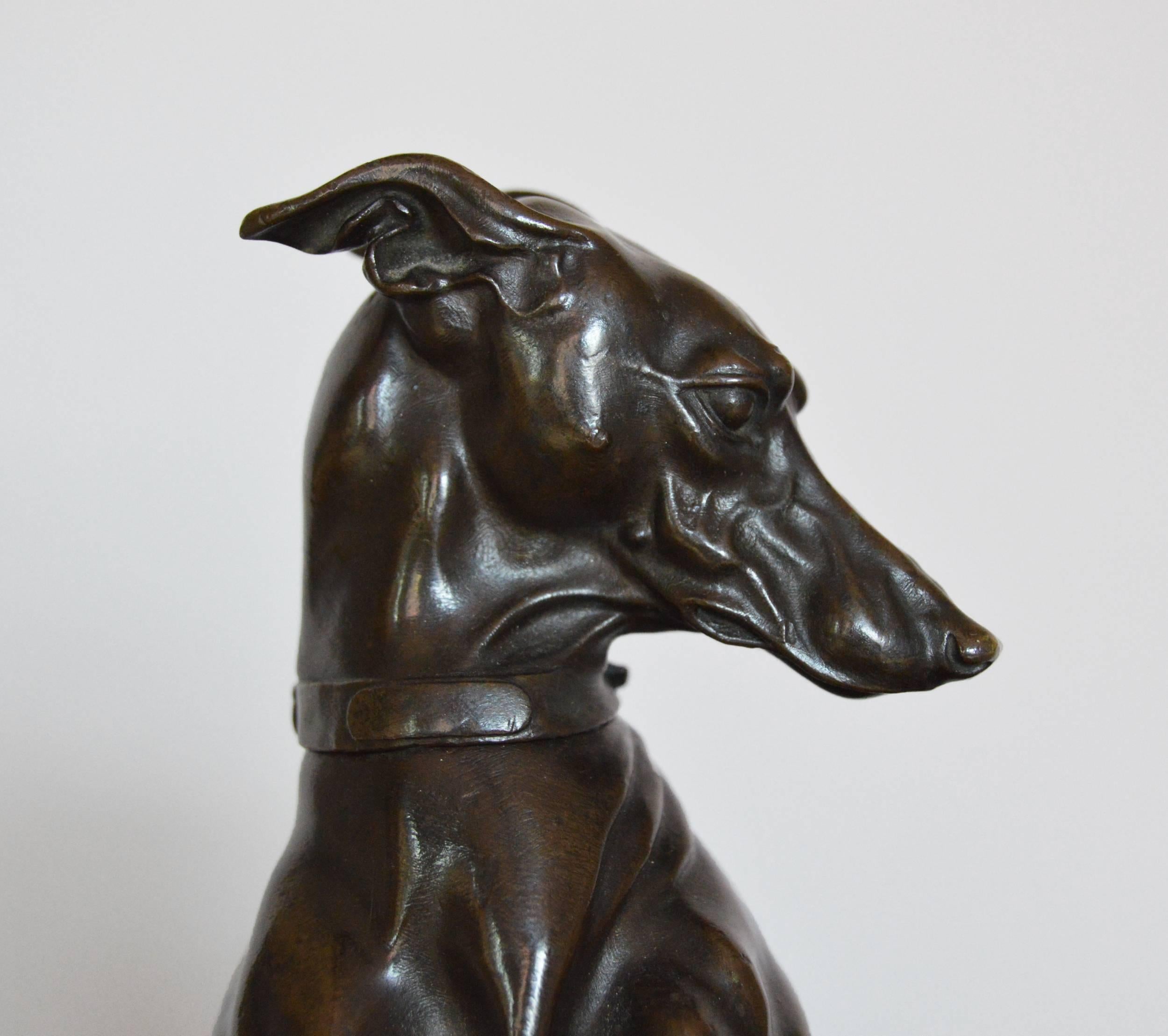 Whippet & Macaw, Bronze Sculpture 2