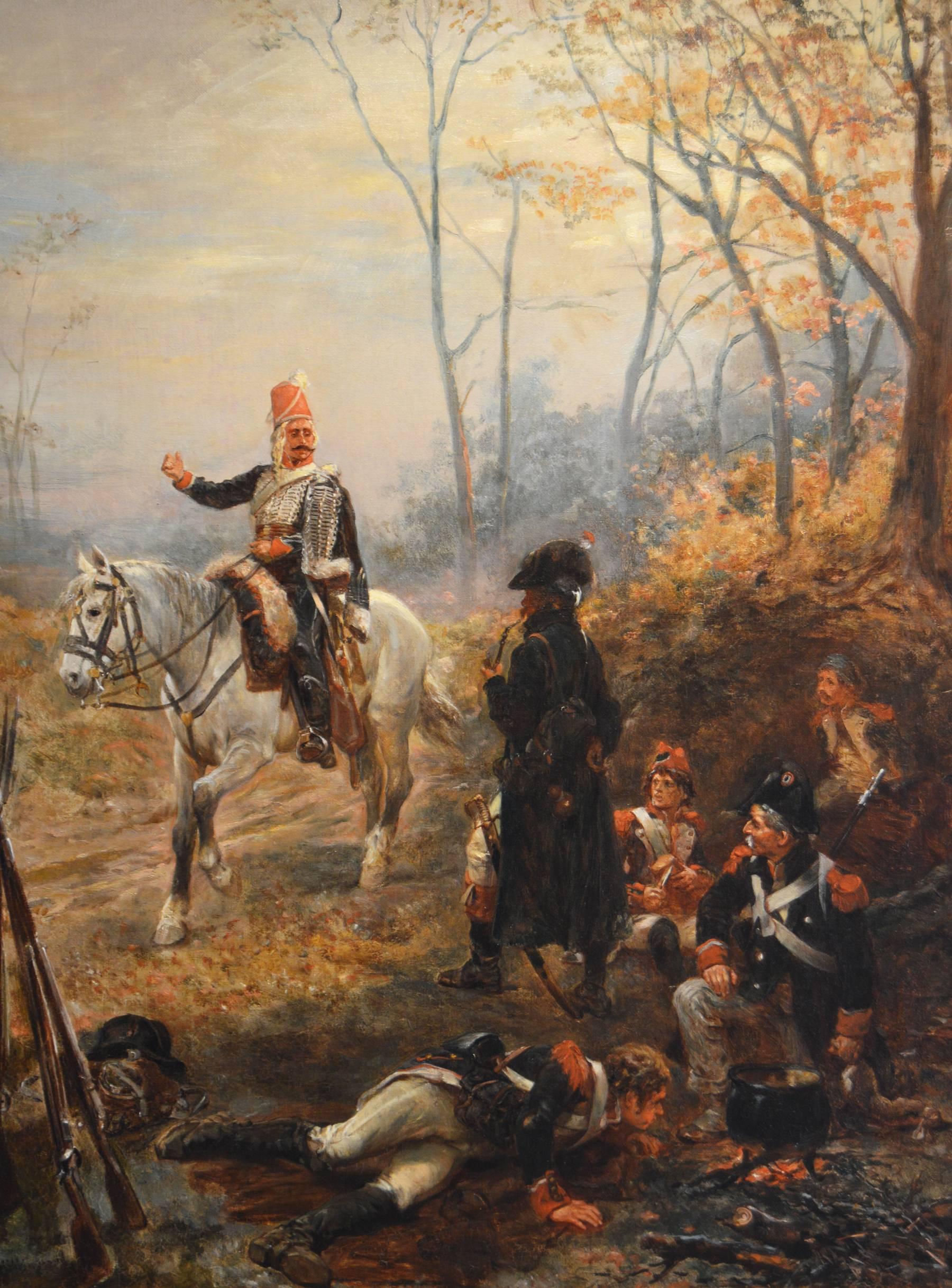 The Soldiers Rest, oil on canvas - Painting by Robert Alexander Hillingford