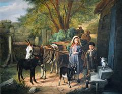 Market Day, oil on canvas