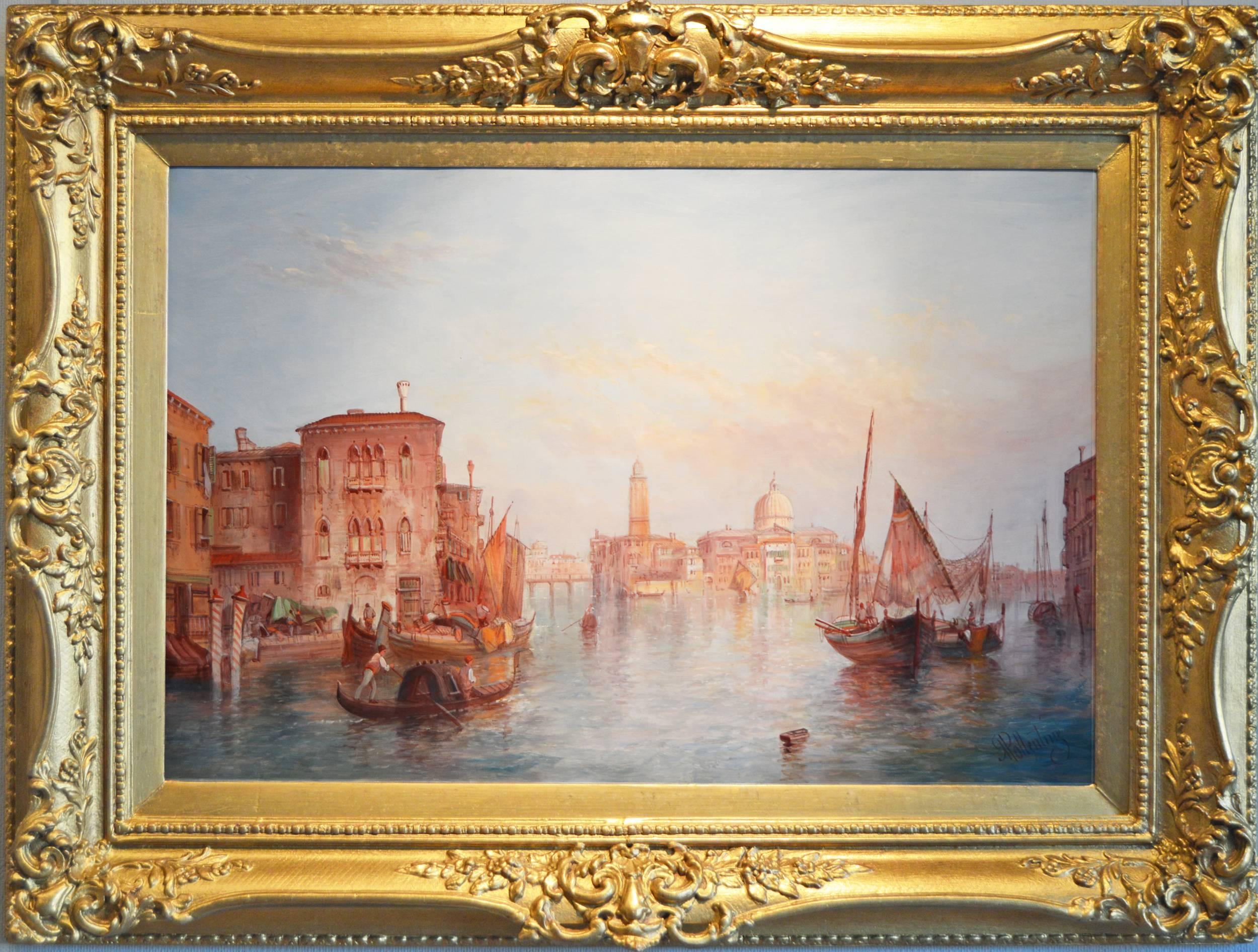 Alfred Pollentine Landscape Painting - Saint Pietro Cantello, Venice, oil on canvas