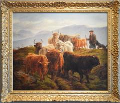 Herding the Cattle, oil on canvas 7