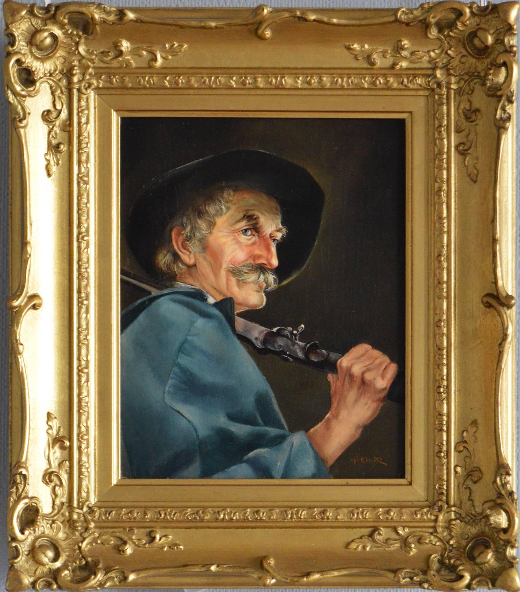 Rosemary Gartner Portrait Painting - The Gamekeeper, oil on canvas