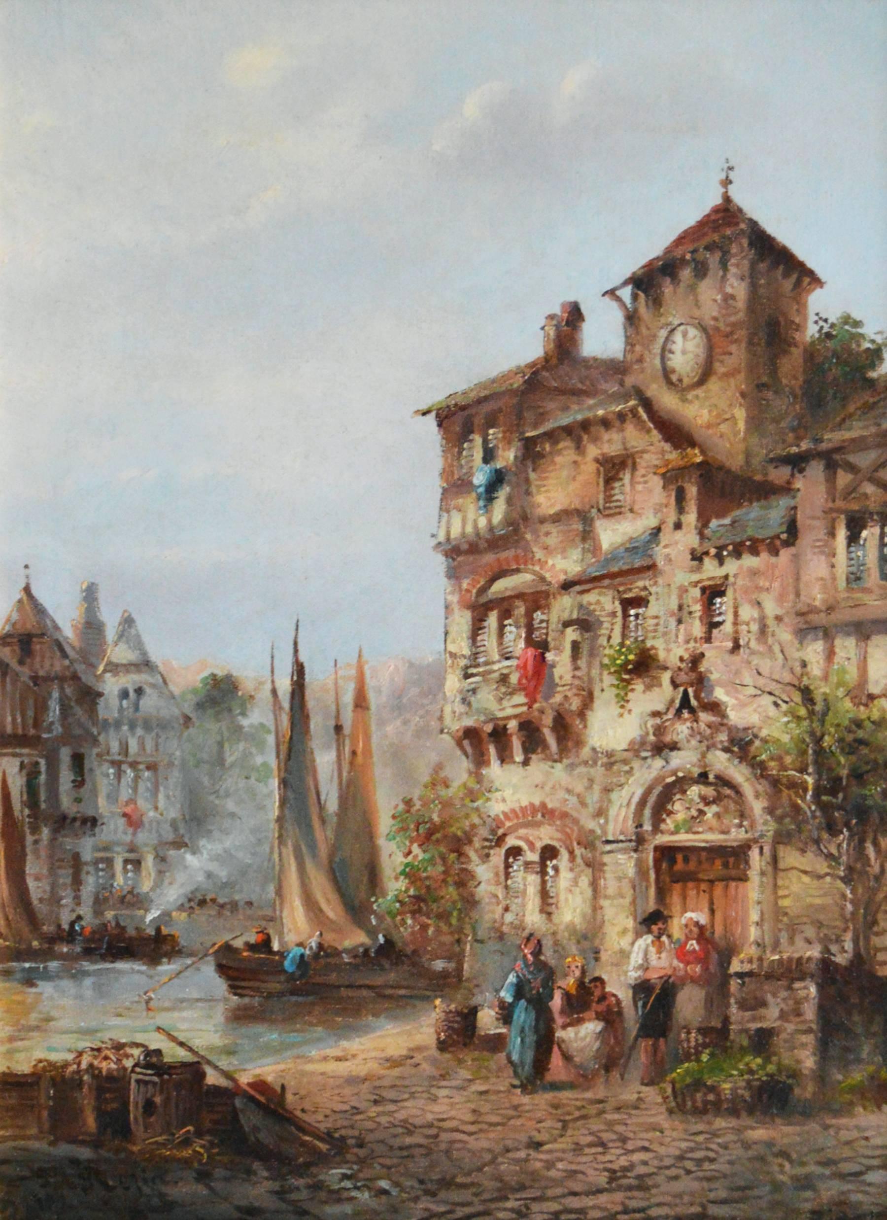 By the Clockhouse - Painting by Felice Auguste Rezia