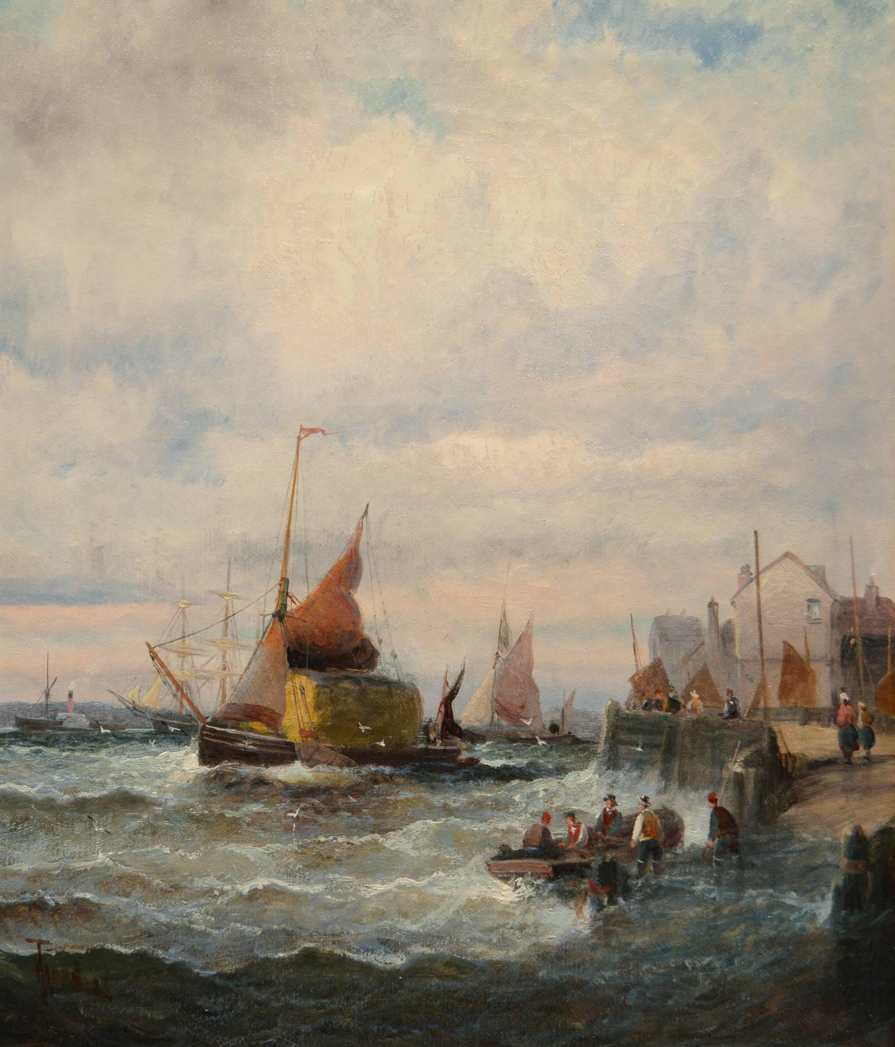 Fishing Boats, Boulogne; Hay Barges off the Thames 1