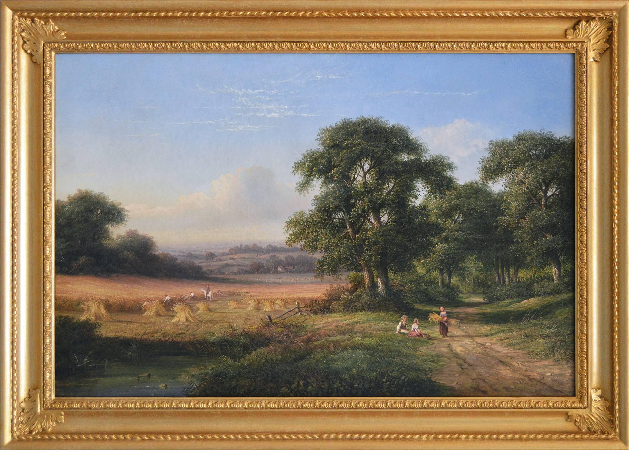 Walter Heath Williams Landscape Painting - Harvest Time