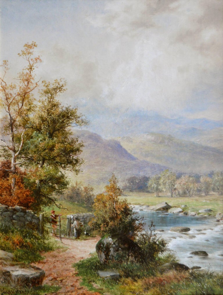 Thomas Creswick - Crossing the Ford | Scenery, Landscape 