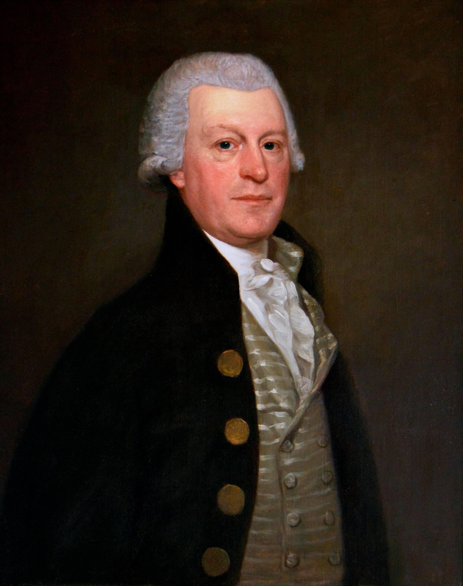 18th Century oil painting portrait of Samuel Athawes - Painting by (After) David Allan
