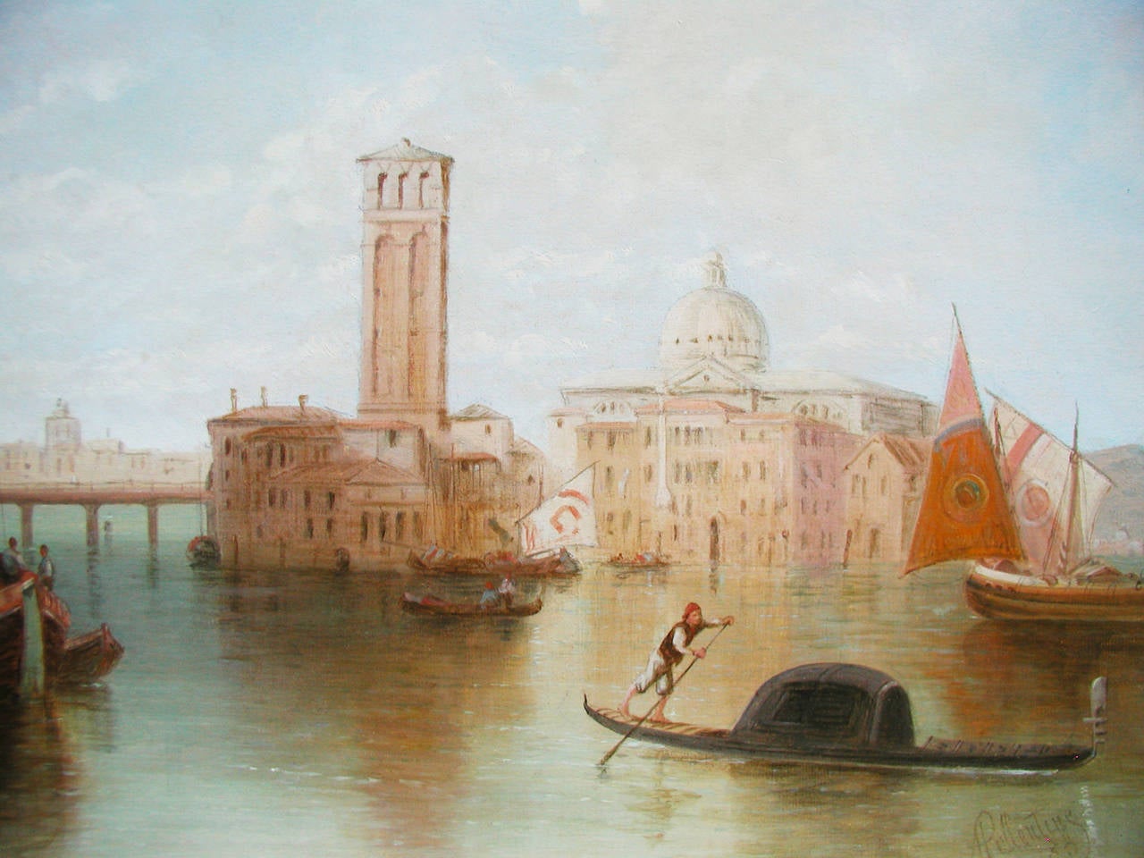 St Pietro di Castello, Venice, oil on canvas - Victorian Painting by Alfred Pollentine