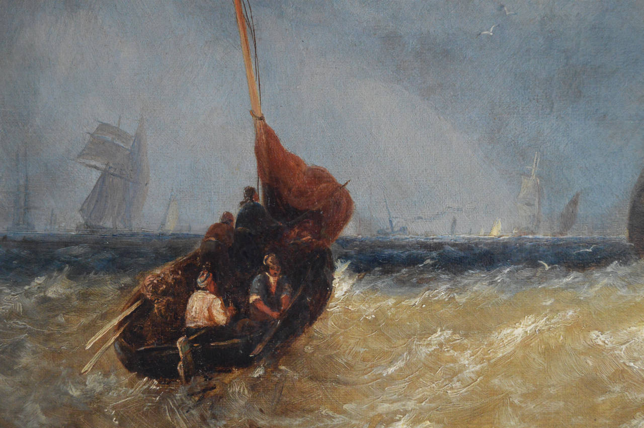 Shipping off the Coast, oil on canvas 1