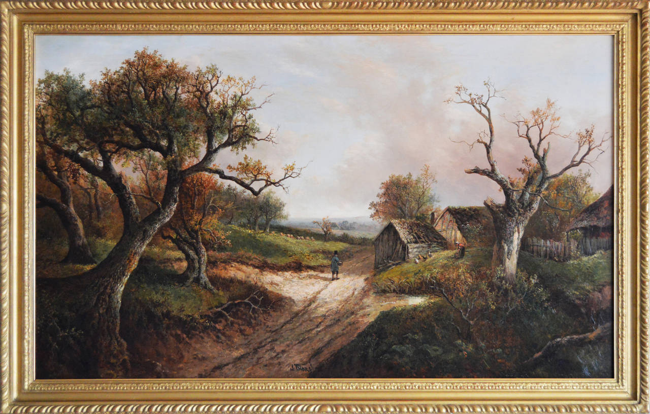 Joseph Thors Landscape Painting - The Farmstead, oil on canvas