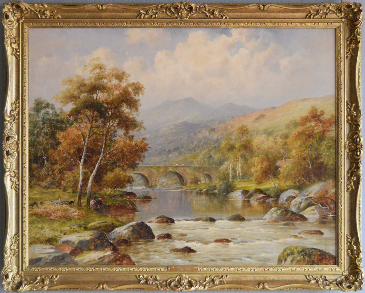 William Henry Mander Landscape Painting - The Old Bridge near Betws-y-coed, oil on canvas