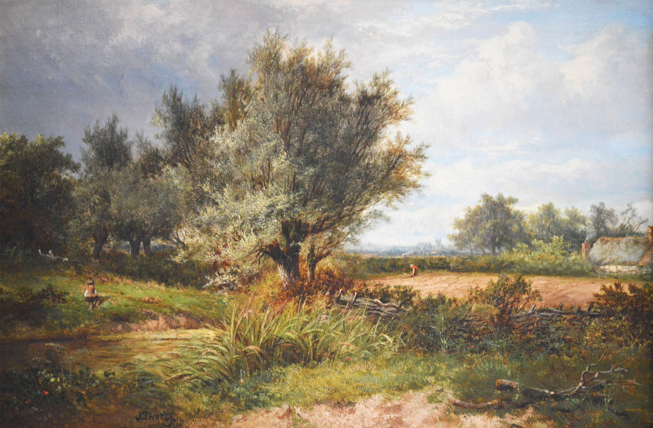 A Country Idyll - Painting by Joseph Thors