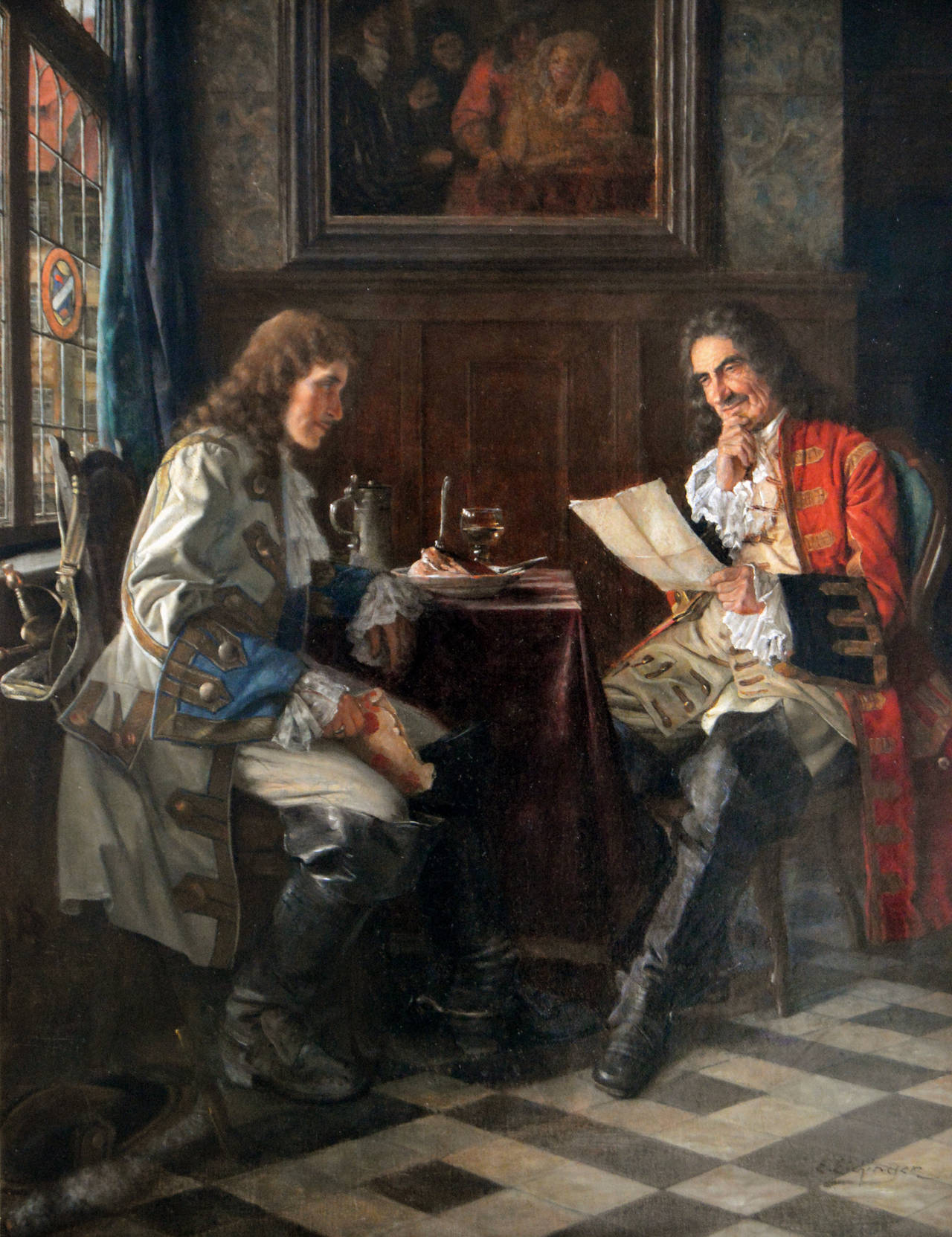 La lettera, olio su tela