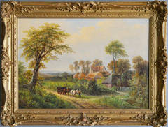 The Old Farm at the back of Rednal Hill, near Bromsgrove, oil on canvas