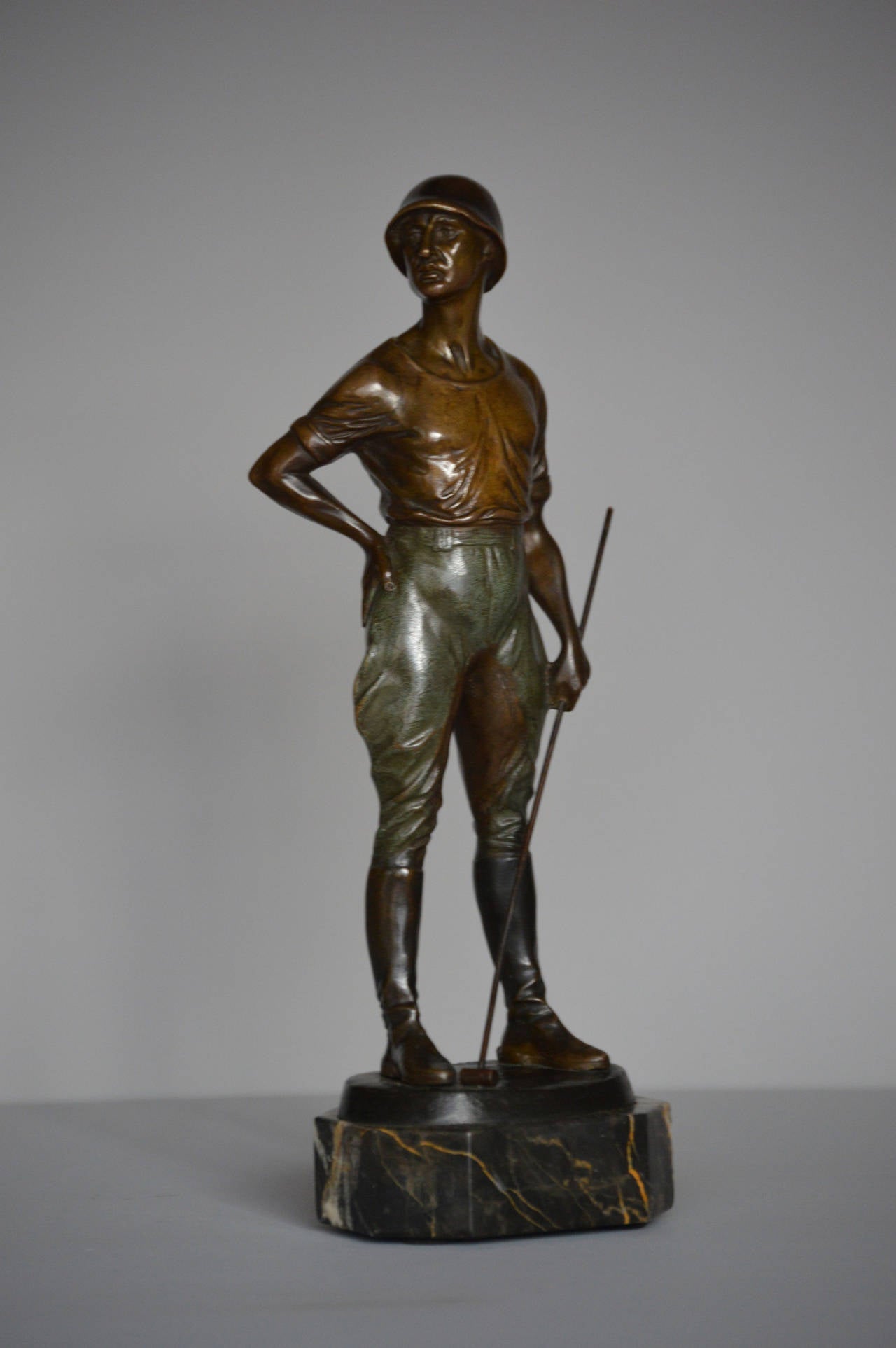 Franz Iffland Figurative Sculpture - Polo Player