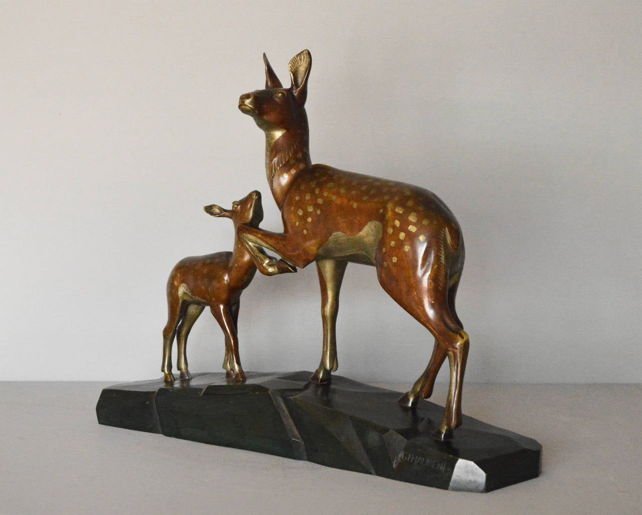 Art Deco Deer and Faun