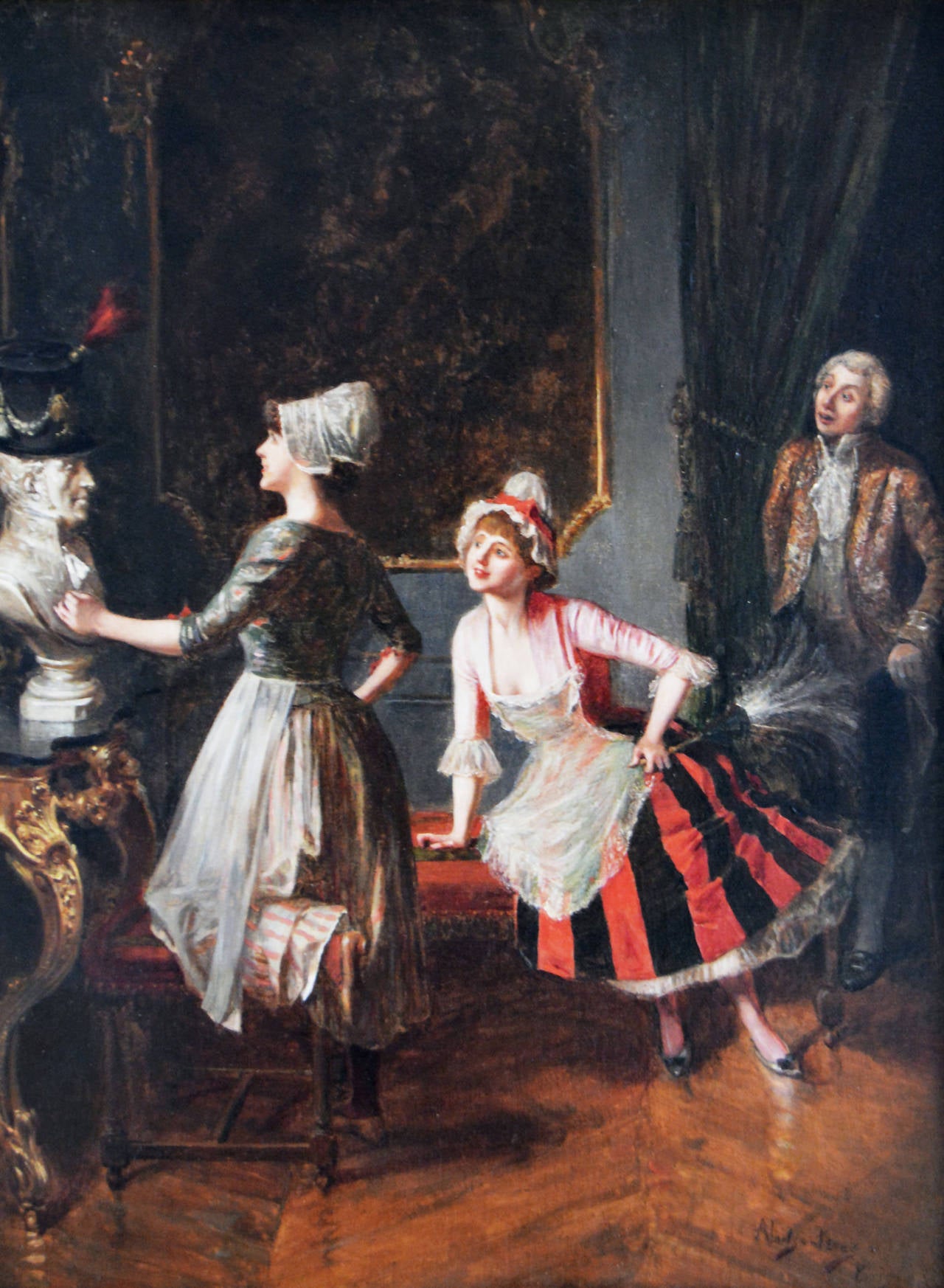 Atrapado en el acto, óleo sobre lienzo